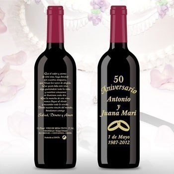 Botella de Vino de 50 aniversario
