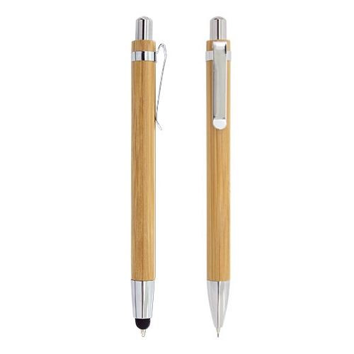 Set bolígrafo y portaminas bambú (3)
