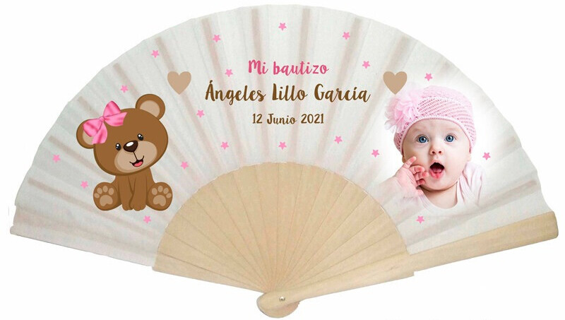 Abanicos personalizados de bautizo Abanicos para bautizo