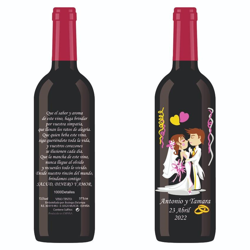 Botellas de Vino Personalizadas para Bodas Botellas de Vino Personalizadas Boda y Moscatel