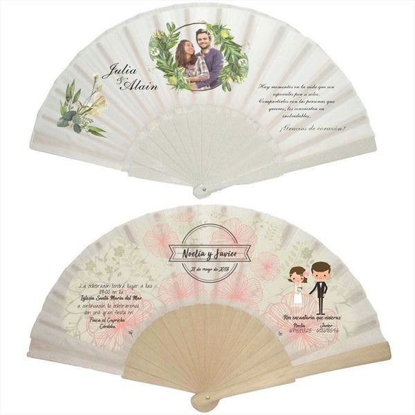 Abanico de boda personalizado varios diseños