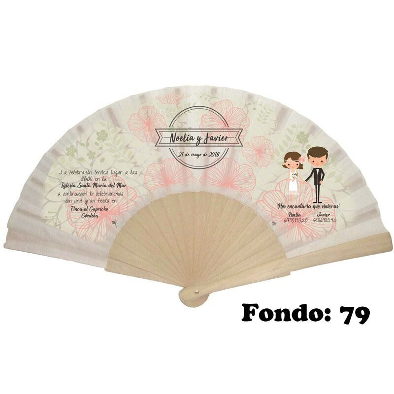Abanico de boda personalizado varios diseños (15)