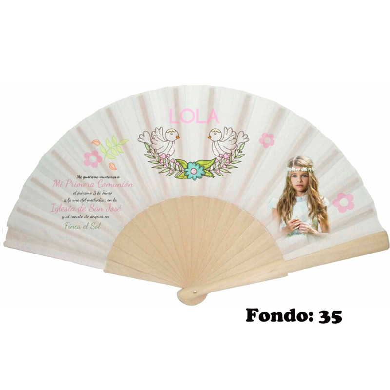 Abanico de comunión niña personalizado varios modelos (8)