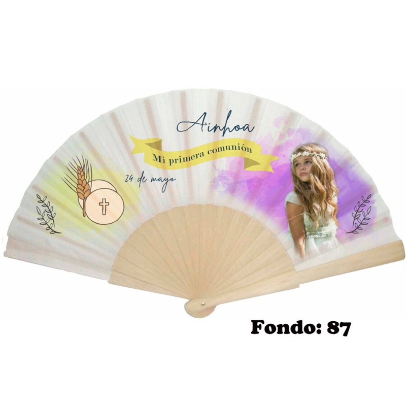 Abanico de comunión niña personalizado varios modelos (15)