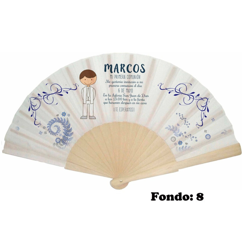 Abanico de comunión niño personalizado con fondos (3)