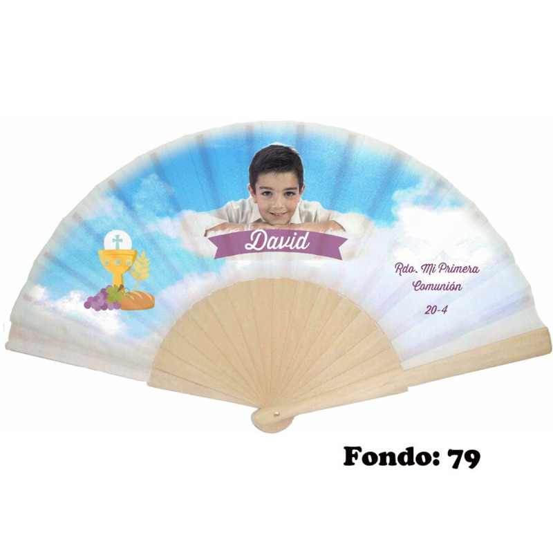 Abanico de comunión niño personalizado con fondos (11)