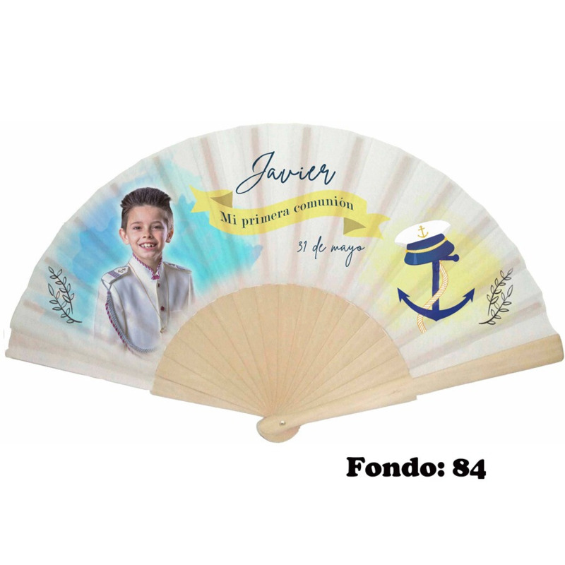 Abanico de comunión niño personalizado con fondos (13)