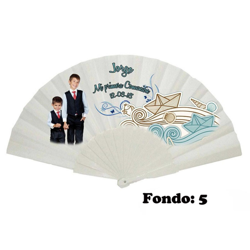 Abanico de comunión niño personalizado con fondos (16)
