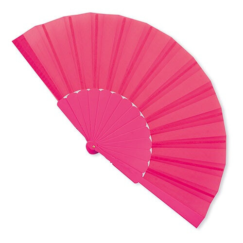 Abanico de PVC y tela en 12 colores personalizable (2)