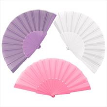 Abanico de PVC y tela en 12 colores personalizable