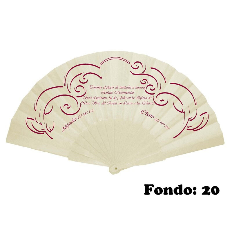 Abanico invitación de boda varios modelos (18)