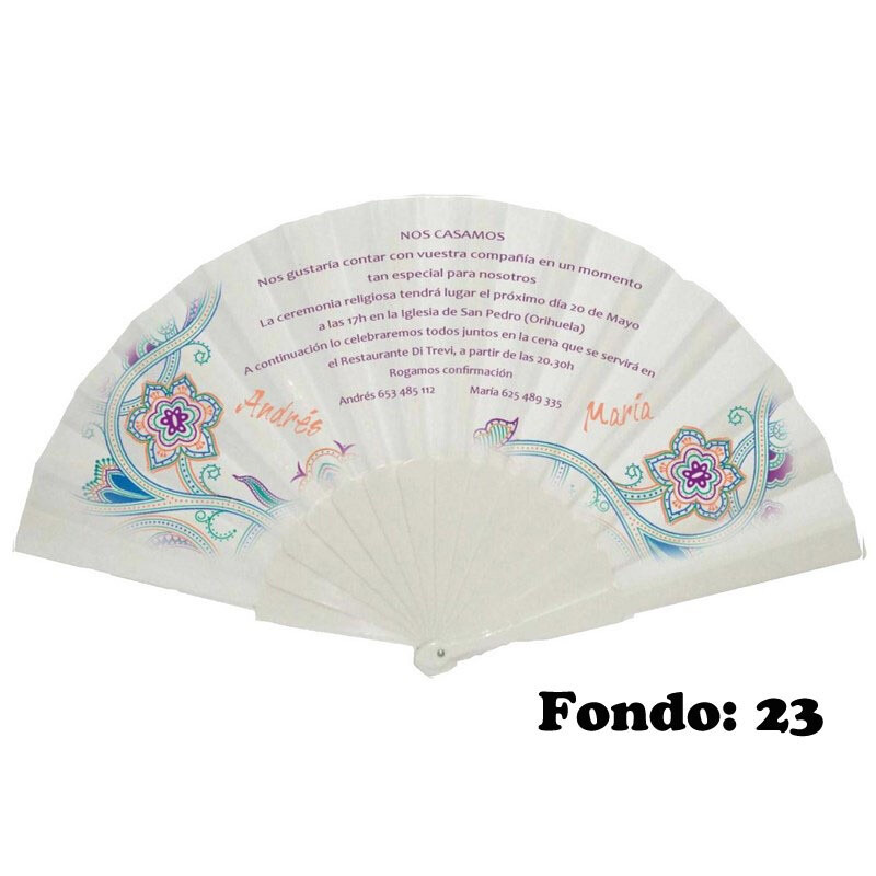 Abanico invitación de boda varios modelos (19)