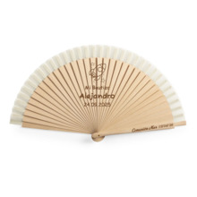 Abanico Nature Personalizable en Madera y Algodón