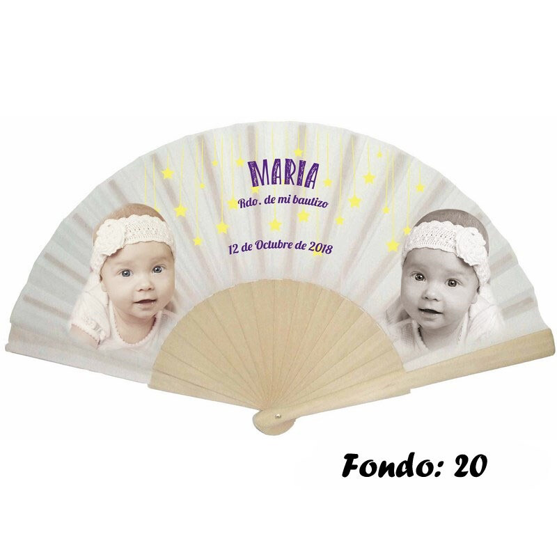 Abanico personalizado de bautizo niña varios modelos (3)