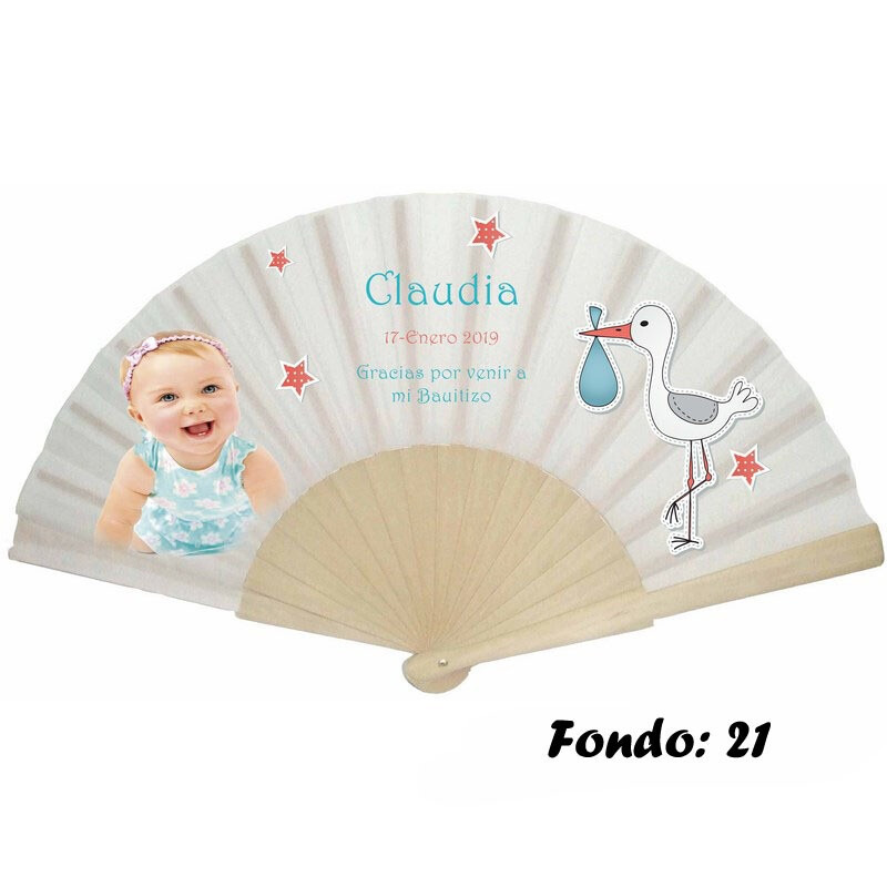 Abanico personalizado de bautizo niña varios modelos (4)