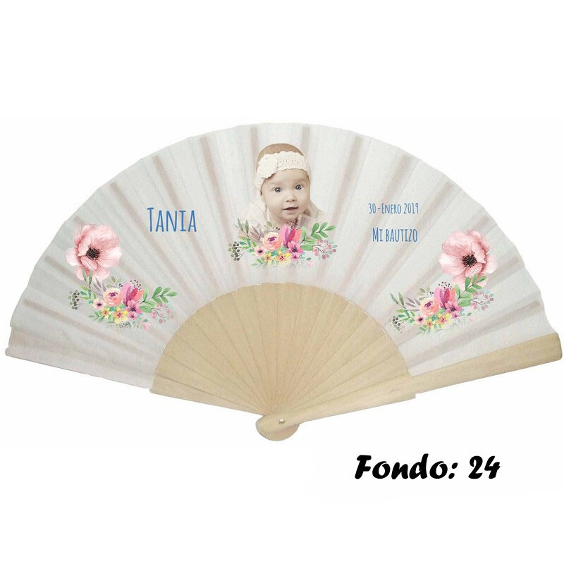 Abanico personalizado de bautizo niña varios modelos (5)