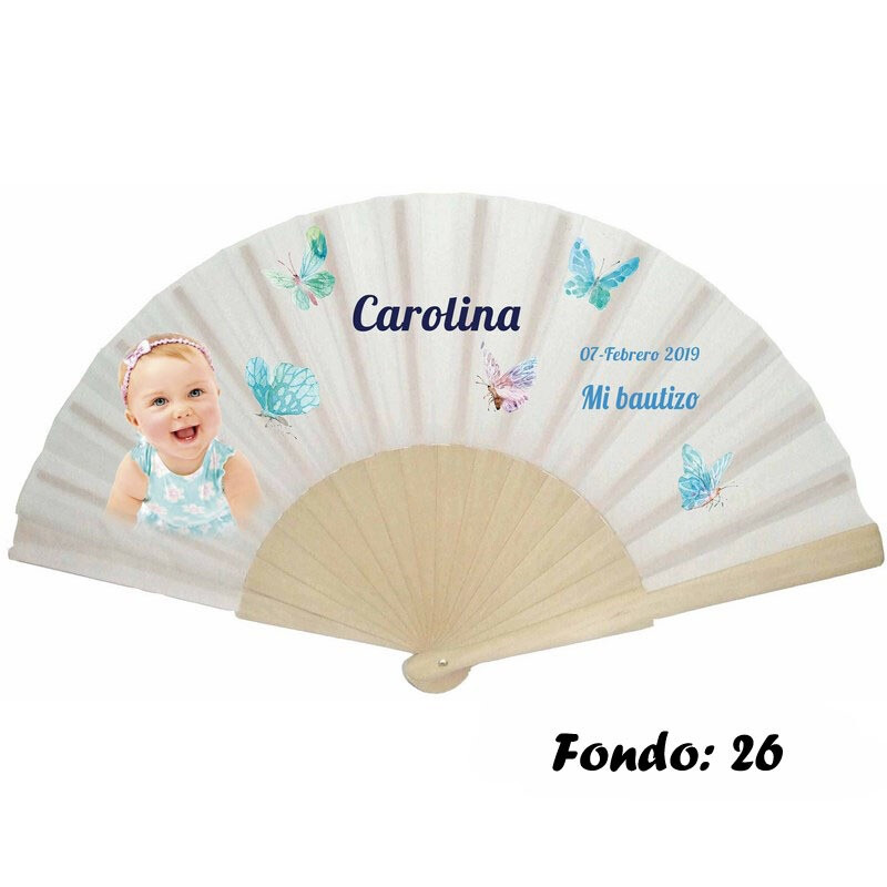Abanico personalizado de bautizo niña varios modelos (7)