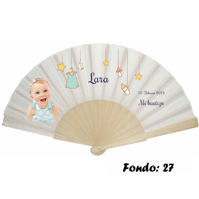 Abanico personalizado de bautizo niña varios modelos (8)