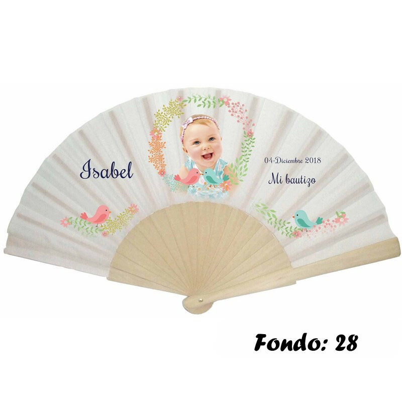 Abanico personalizado de bautizo niña varios modelos (9)