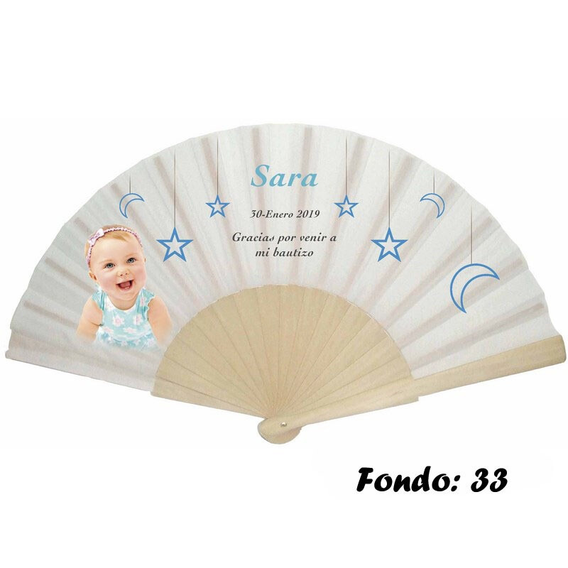Abanico personalizado de bautizo niña varios modelos (12)