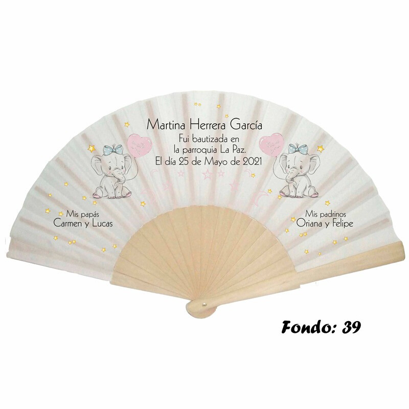 Abanico personalizado de bautizo niña varios modelos (14)