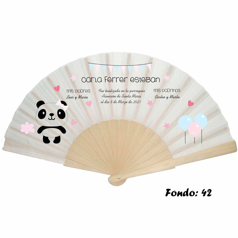 Abanico personalizado de bautizo niña varios modelos (16)
