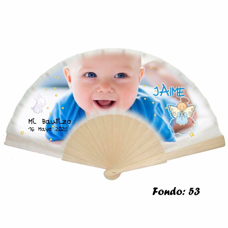 Abanico personalizado de bautizo niña varios modelos (22)