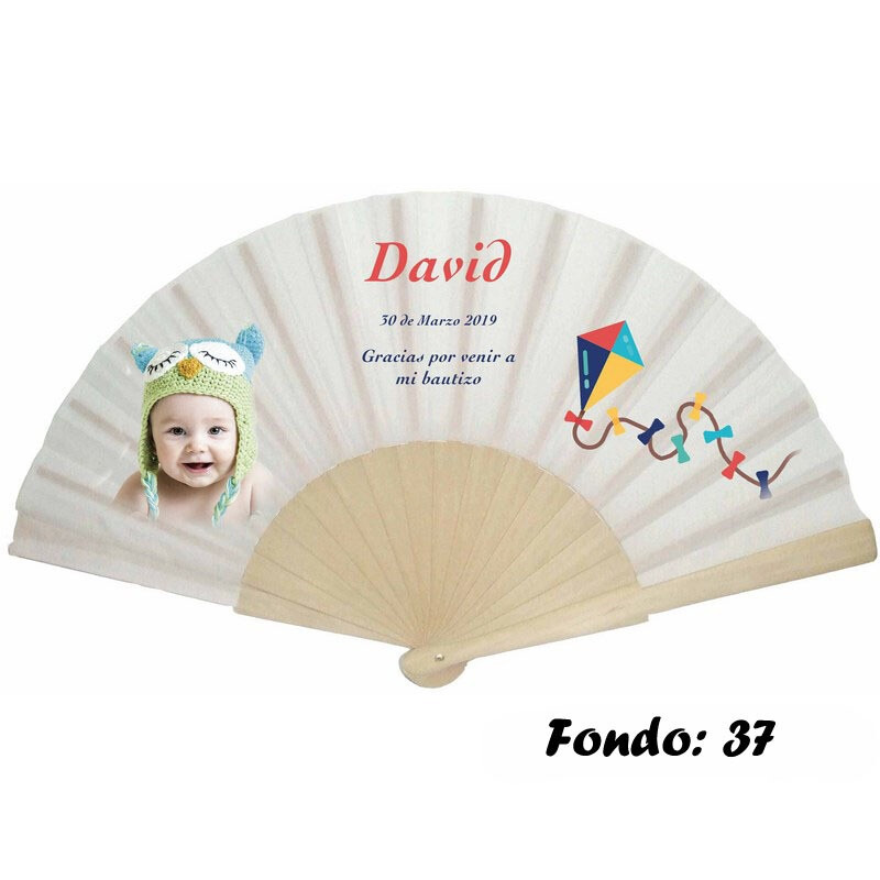 Abanico personalizado de bautizo niño varios modelos (3)