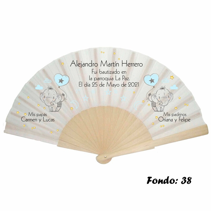 Abanico personalizado de bautizo niño varios modelos (2)