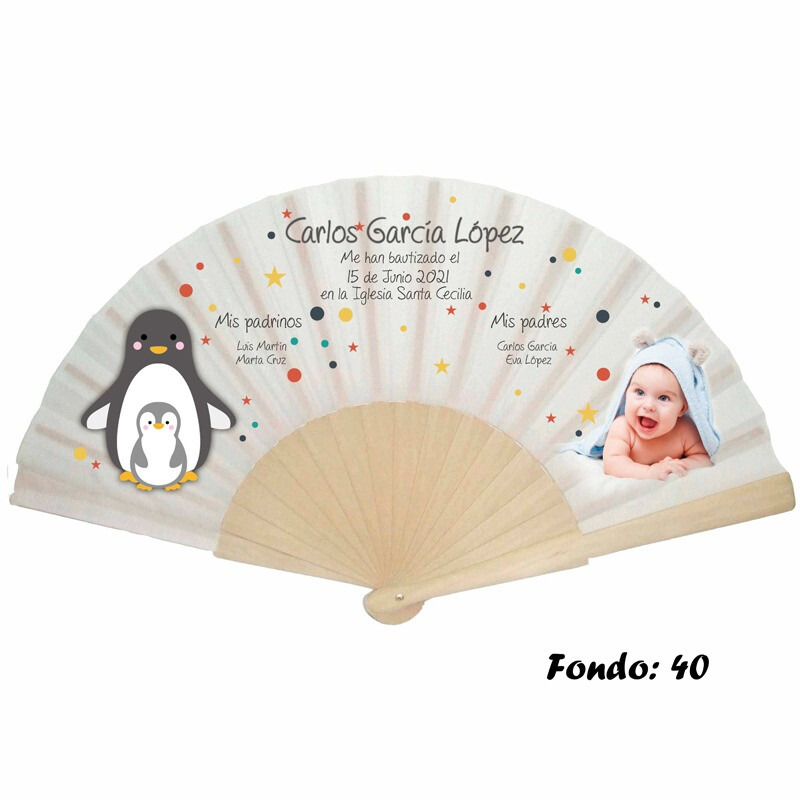 Abanico personalizado de bautizo niño varios modelos (1)