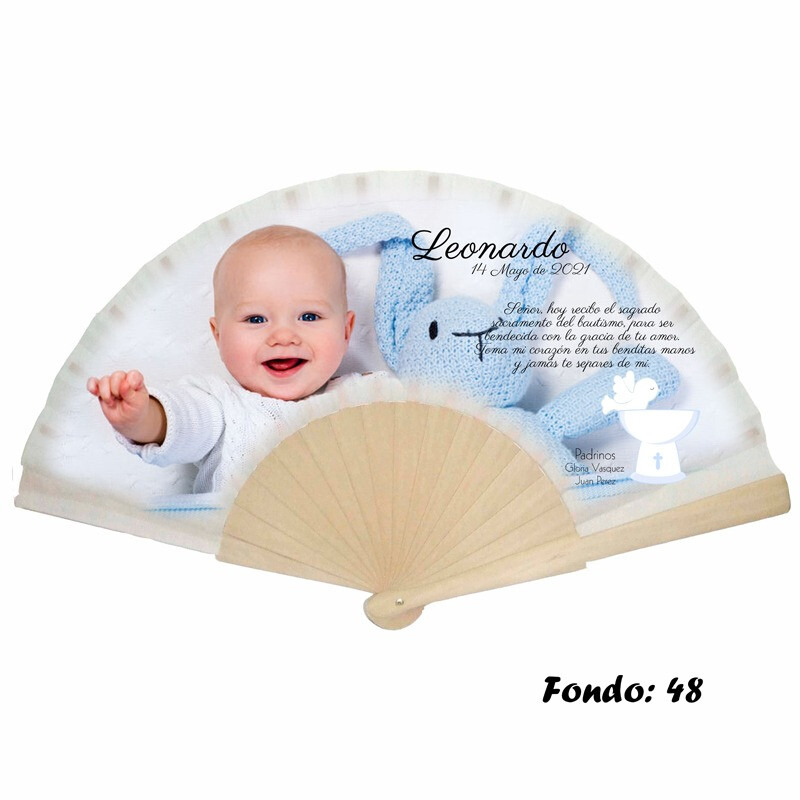 Abanico personalizado de bautizo niño varios modelos (6)