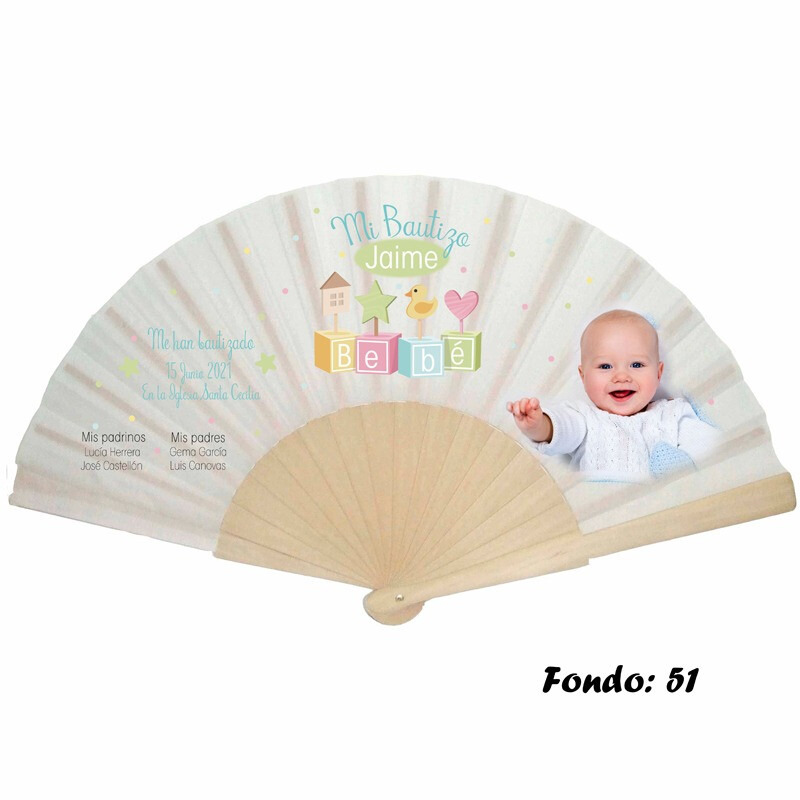 Abanico personalizado de bautizo niño varios modelos (7)