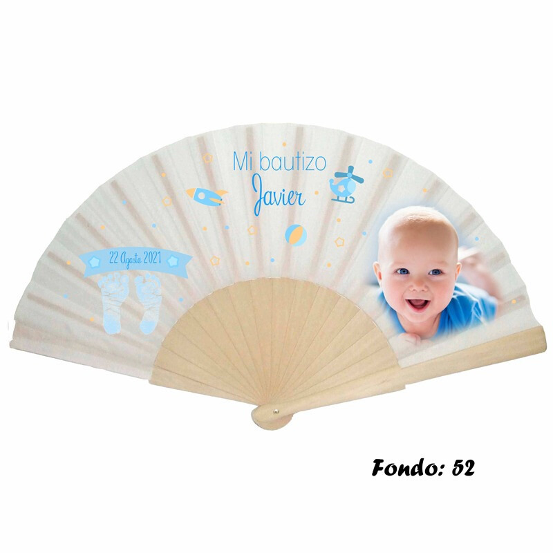 Abanico personalizado de bautizo niño varios modelos (8)
