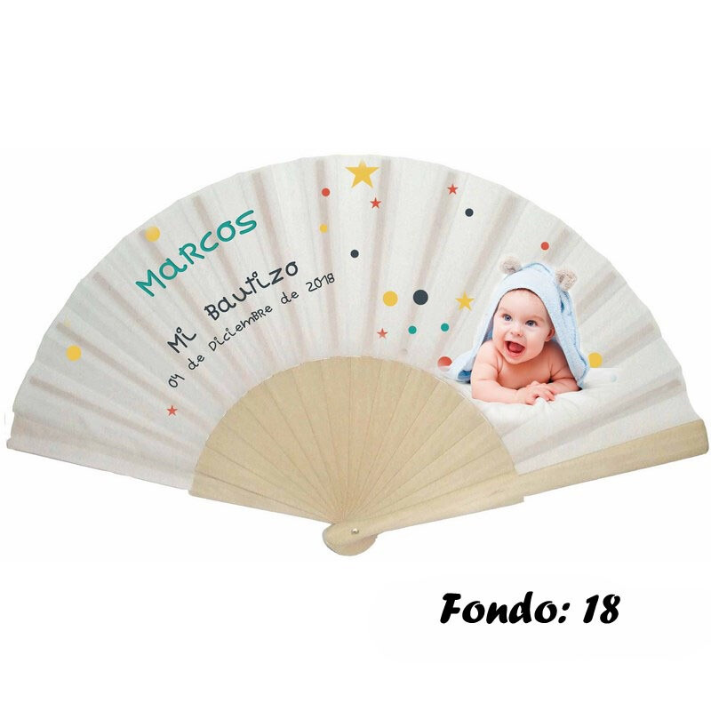 Abanico personalizado de bautizo niño varios modelos (11)