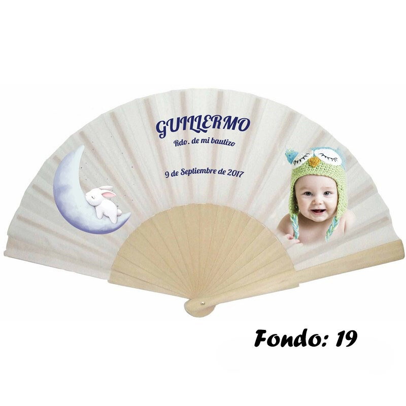 Abanico personalizado de bautizo niño varios modelos (12)