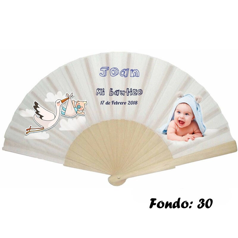 Abanico personalizado de bautizo niño varios modelos (16)