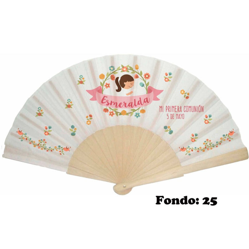 Abanico personalizado de comunión niña (2)