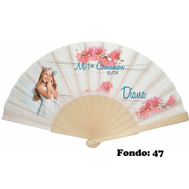 Abanico personalizado de comunión niña (5)