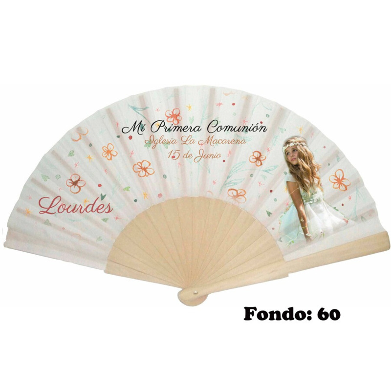 Abanico personalizado de comunión niña (7)