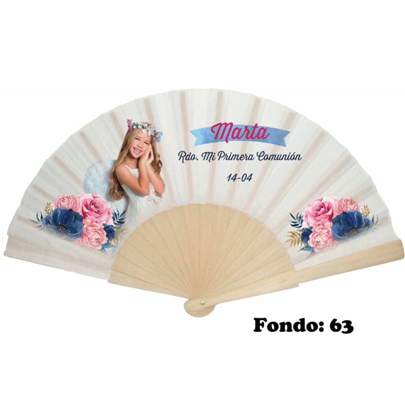 Abanico personalizado de comunión niña (8)