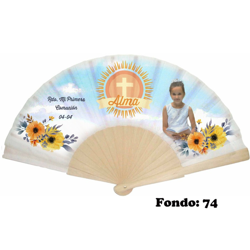Abanico personalizado de comunión niña (9)