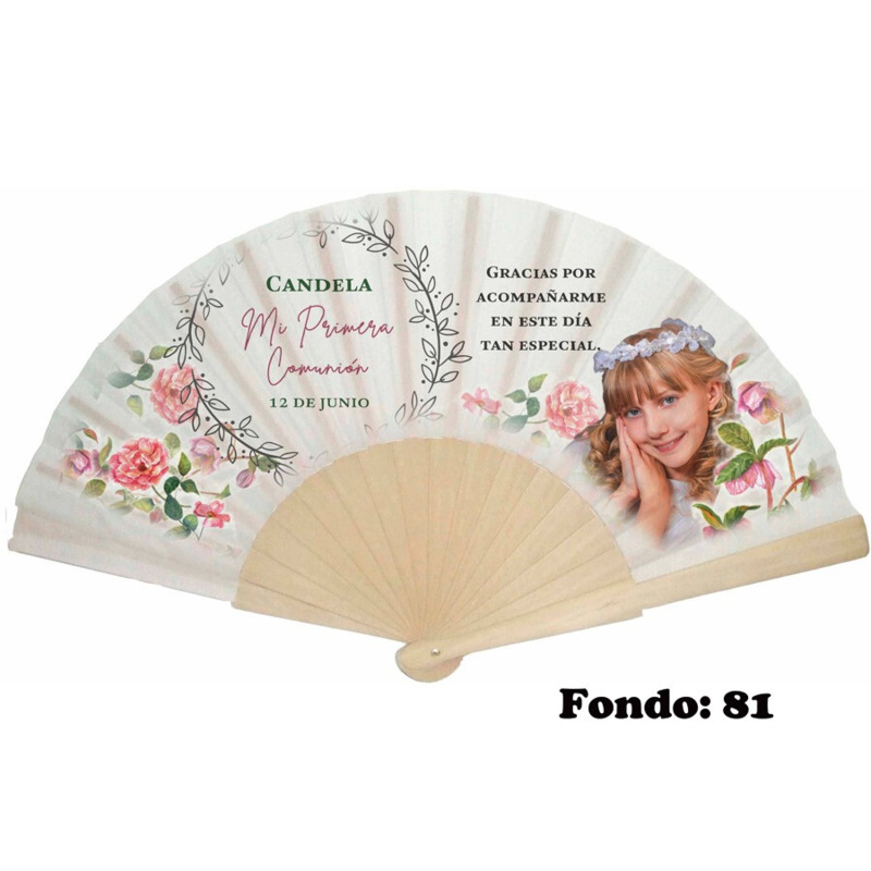 Abanico personalizado de comunión niña (10)
