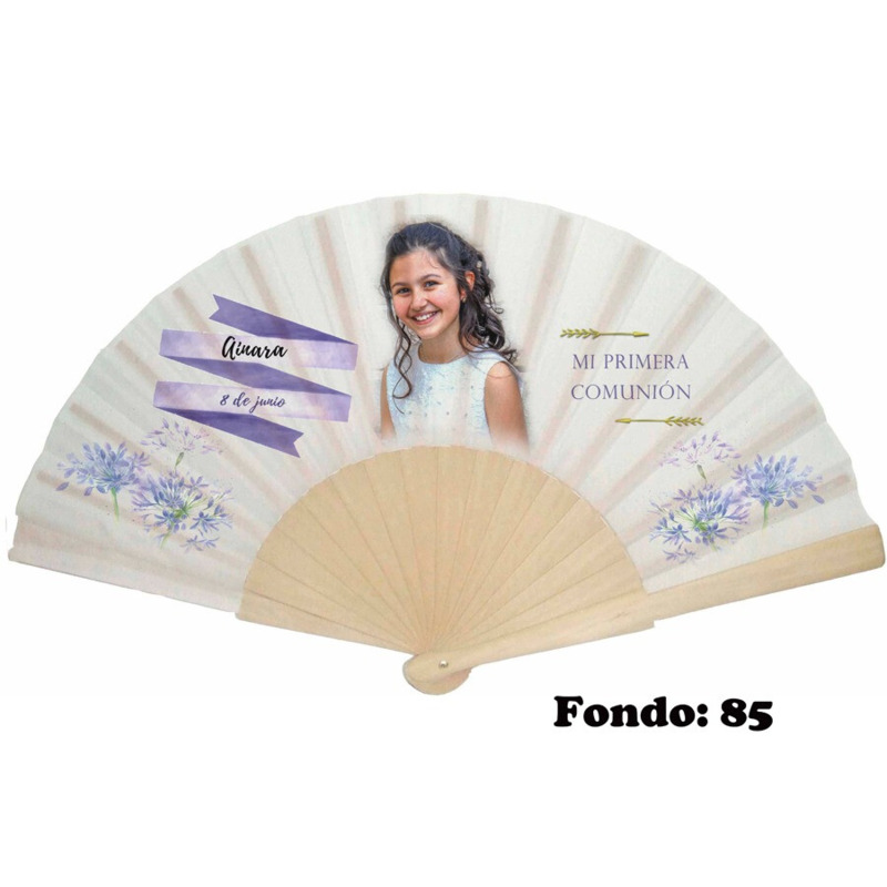 Abanico personalizado de comunión niña (12)