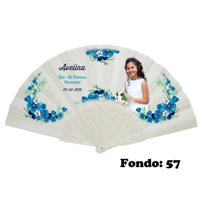 Abanico personalizado de comunión niña (15)