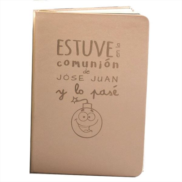 Agenda personalizable dorada