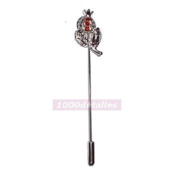 Alfiler de flor con piedra