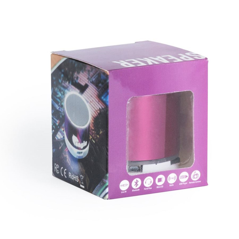 Altavoz con luz, bluetooth y radio, detalle de boda, comunión y bautizo para adolescentes (2)