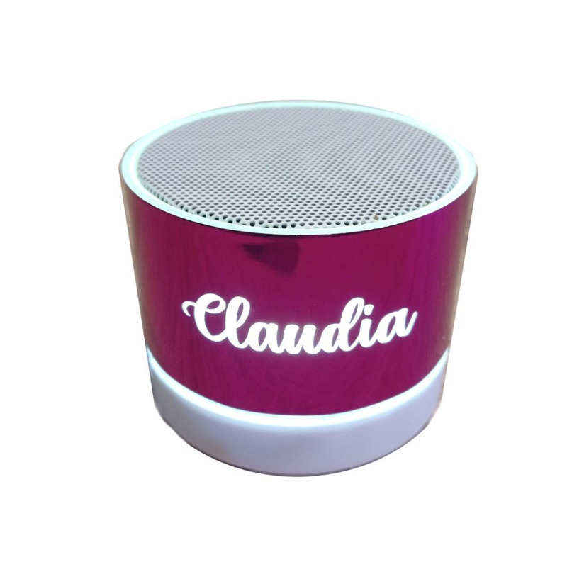 Altavoz con luz, bluetooth y radio, detalle de boda, comunión y bautizo para adolescentes (4)