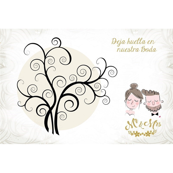 Árbol de huellas para boda
