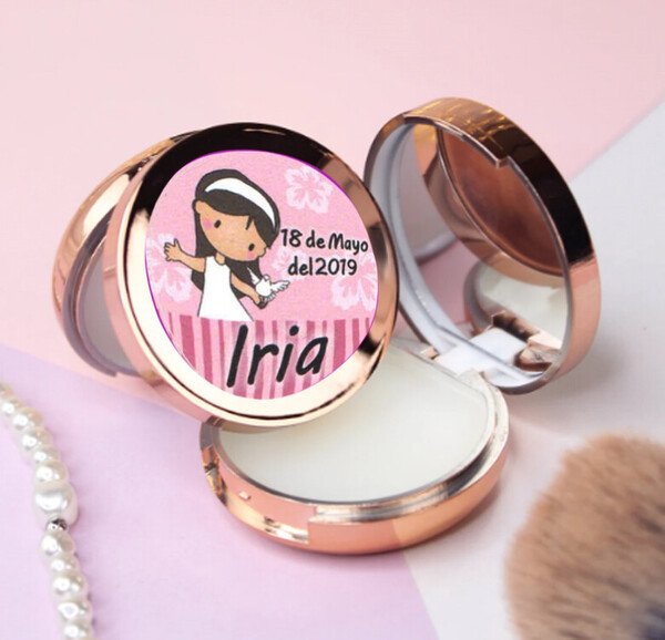 Bálsamo labial con espejo de bolso personalizable